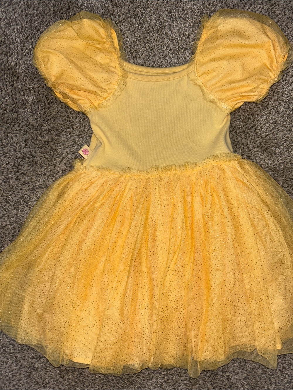 Yellow Princess Belle Tulle Costume Dress for Kids - Picture 3 of 4